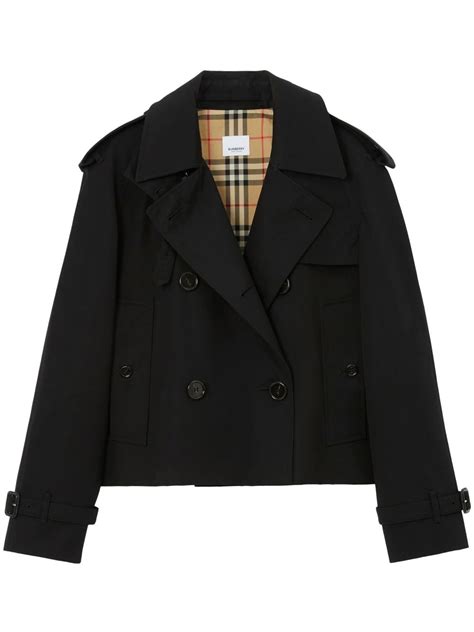 burberry double breasted jacket black|Burberry jacket black women.